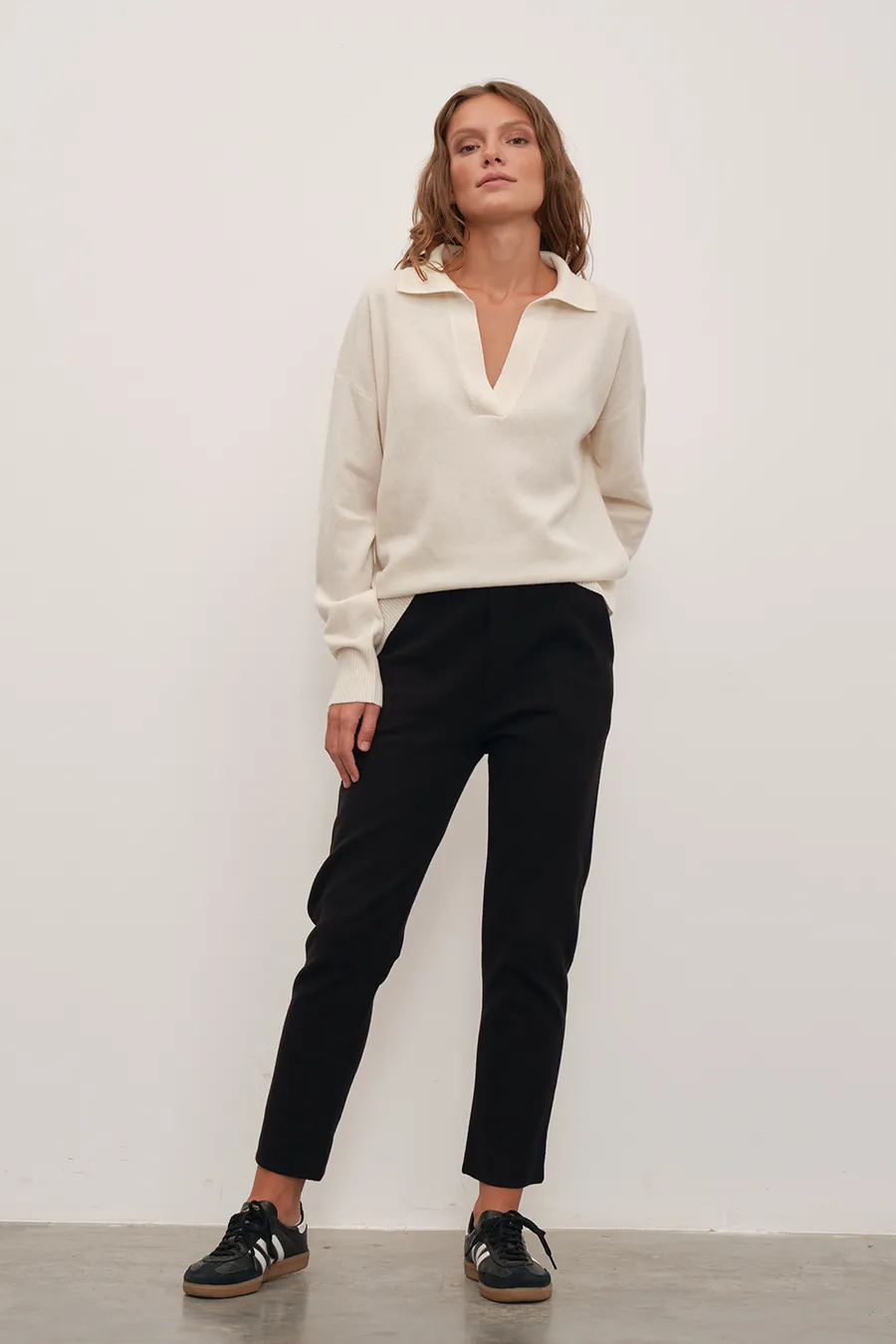 Polo Neck Cashmere Merino Sweater