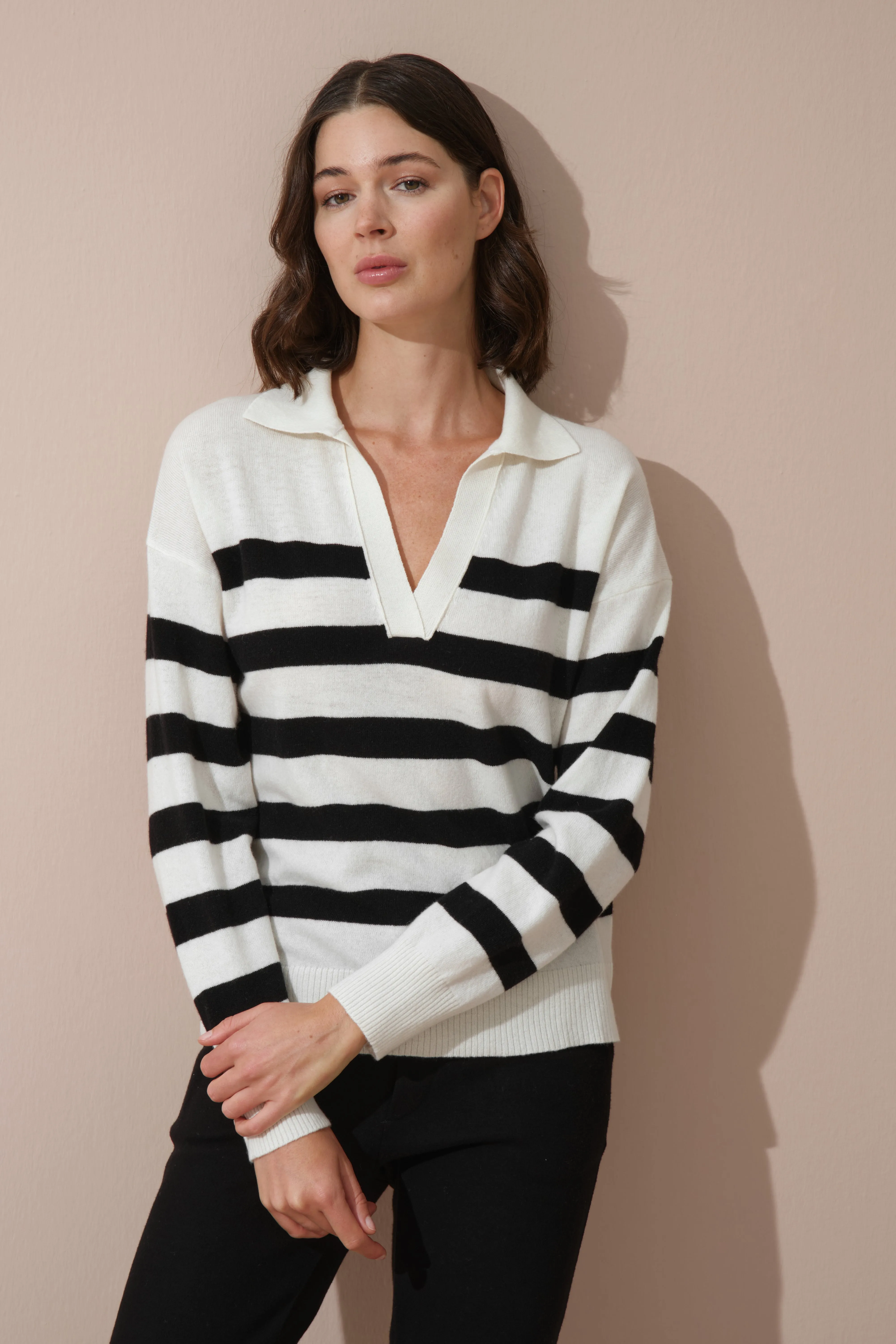 Polo Neck Cashmere Merino Sweater