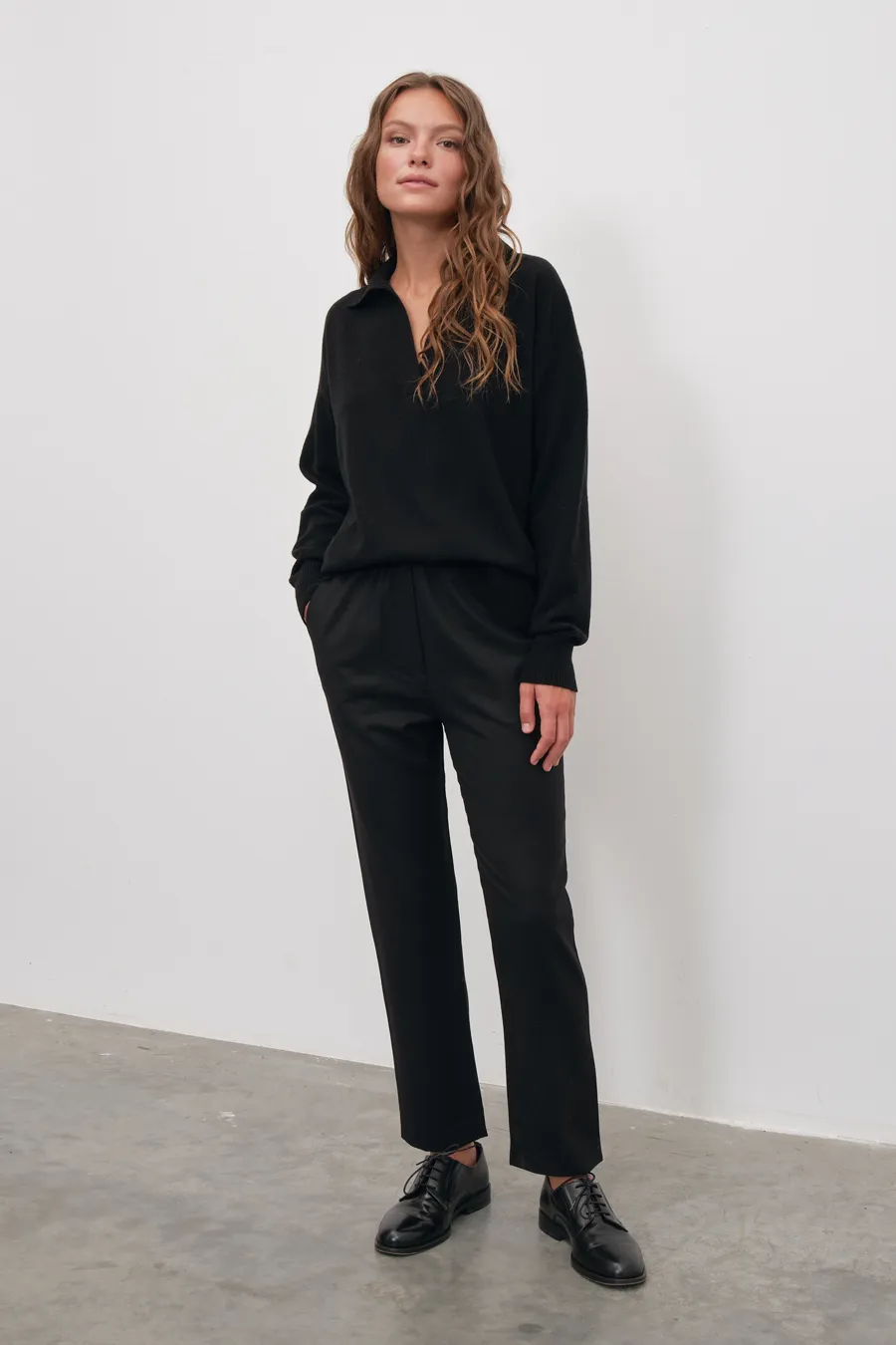 Polo Neck Cashmere Merino Sweater