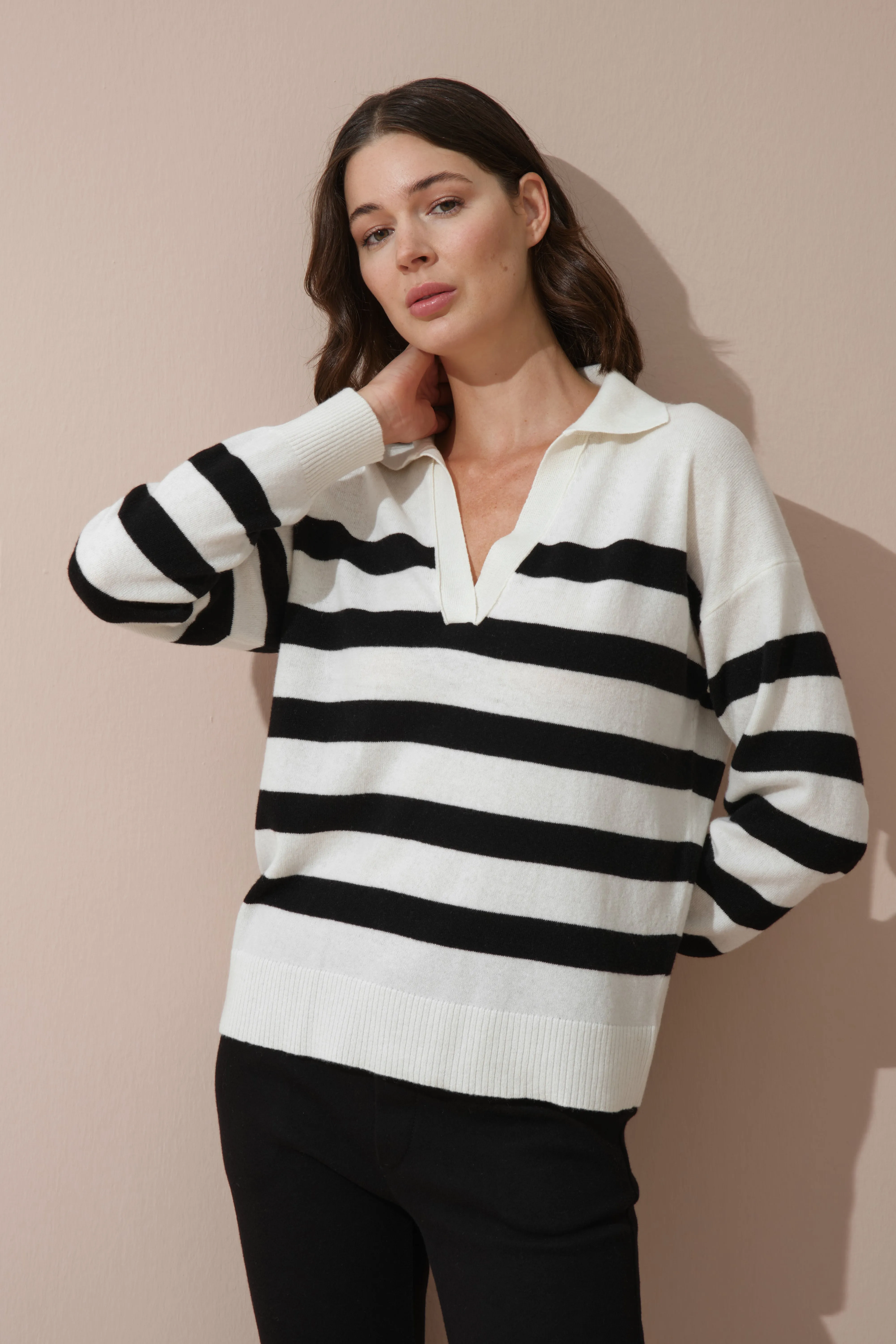 Polo Neck Cashmere Merino Sweater