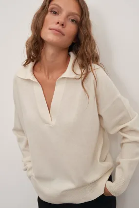 Polo Neck Cashmere Merino Sweater