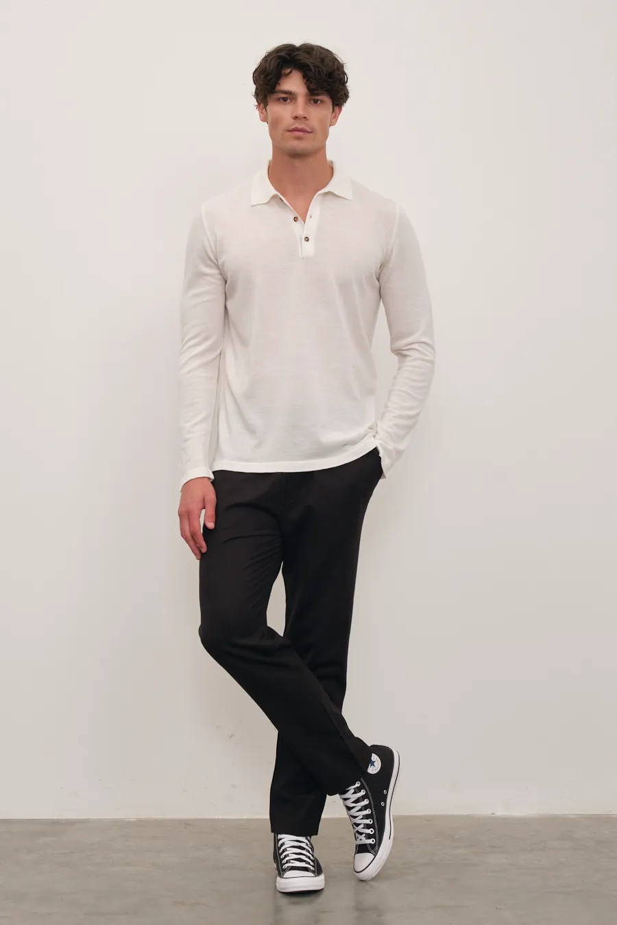 Polo Neck Lightweight Merino Sweater