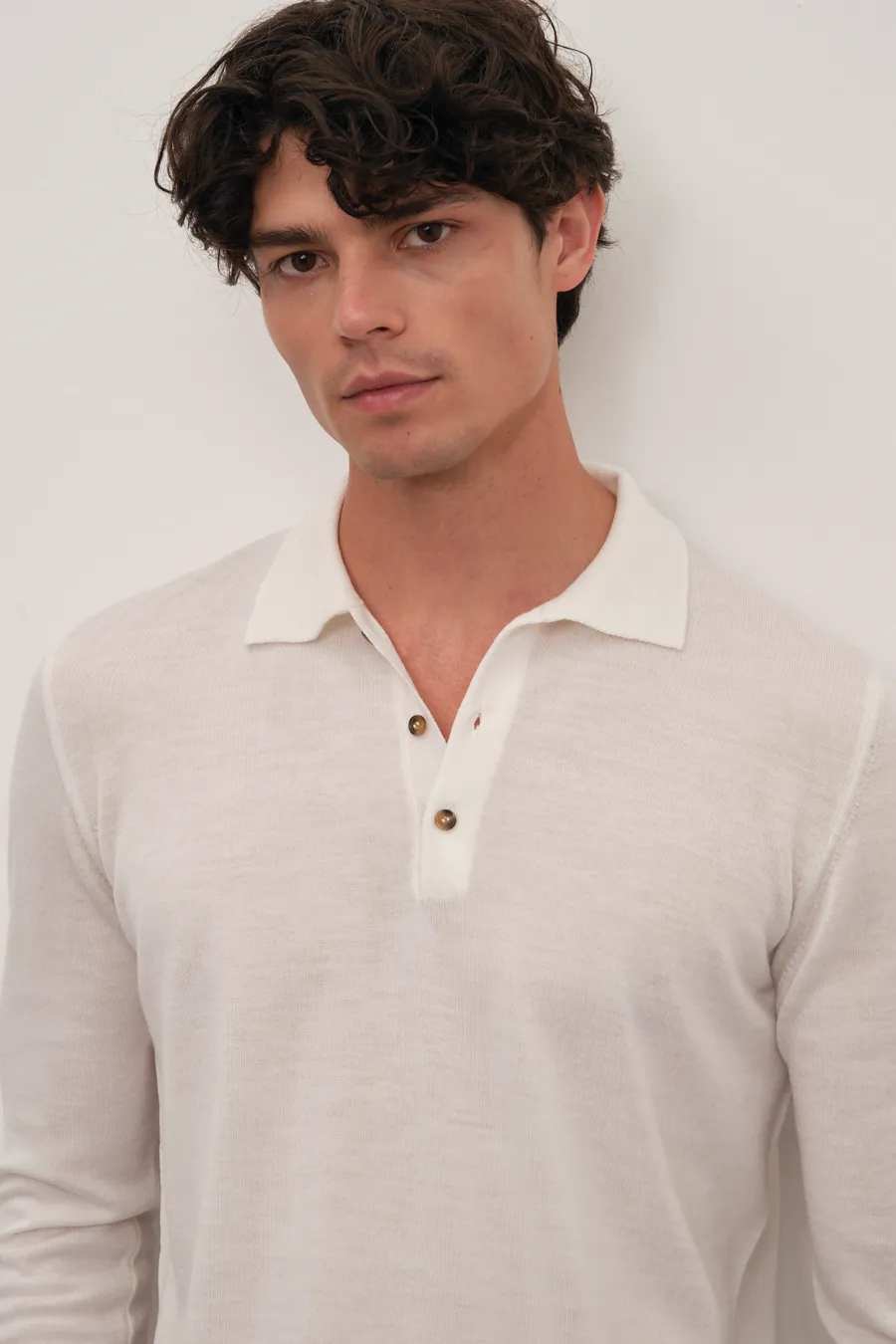Polo Neck Lightweight Merino Sweater