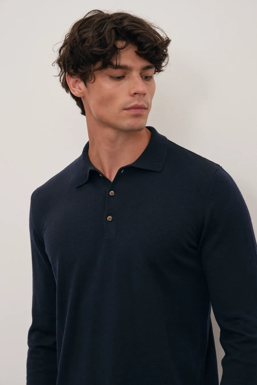 Polo Neck Lightweight Merino Sweater