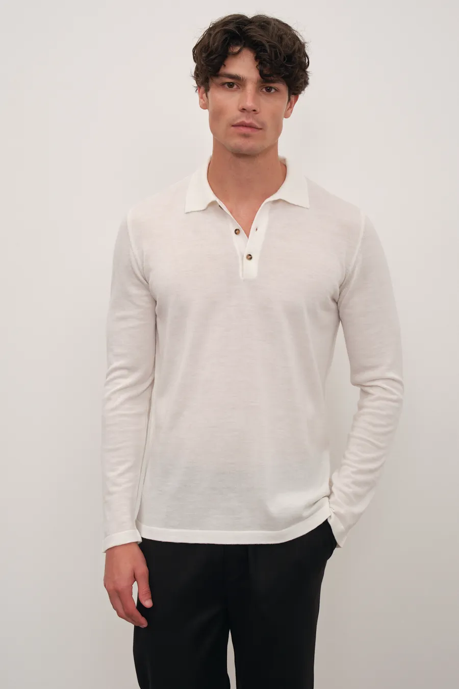 Polo Neck Lightweight Merino Sweater