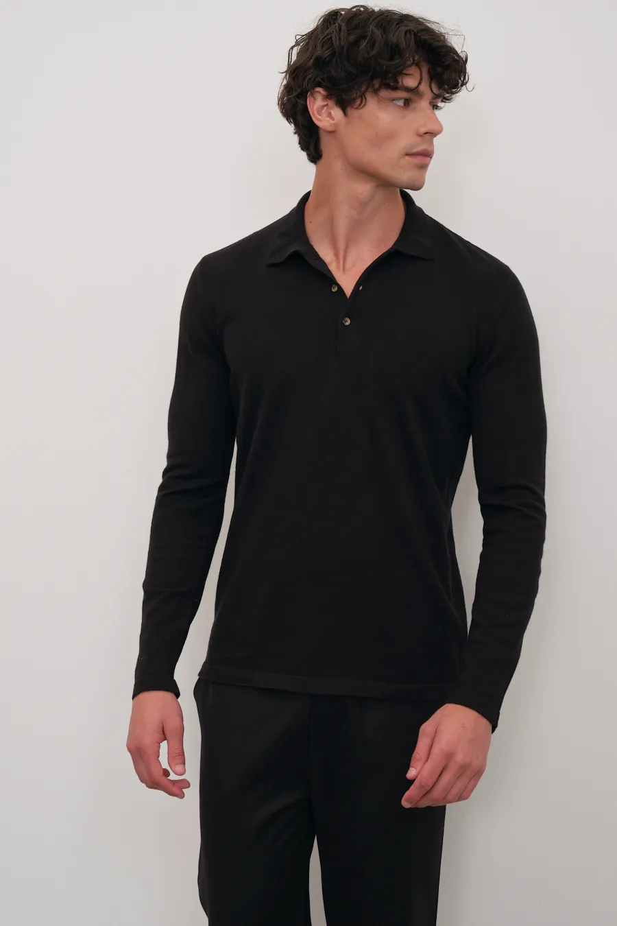 Polo Neck Lightweight Merino Sweater