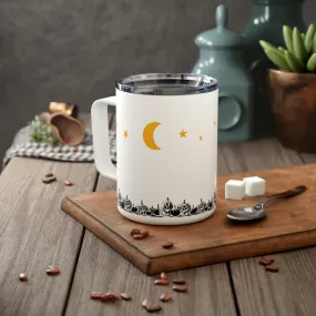 Pumpkin patch at night Insulated Coffee Mug, 10oz