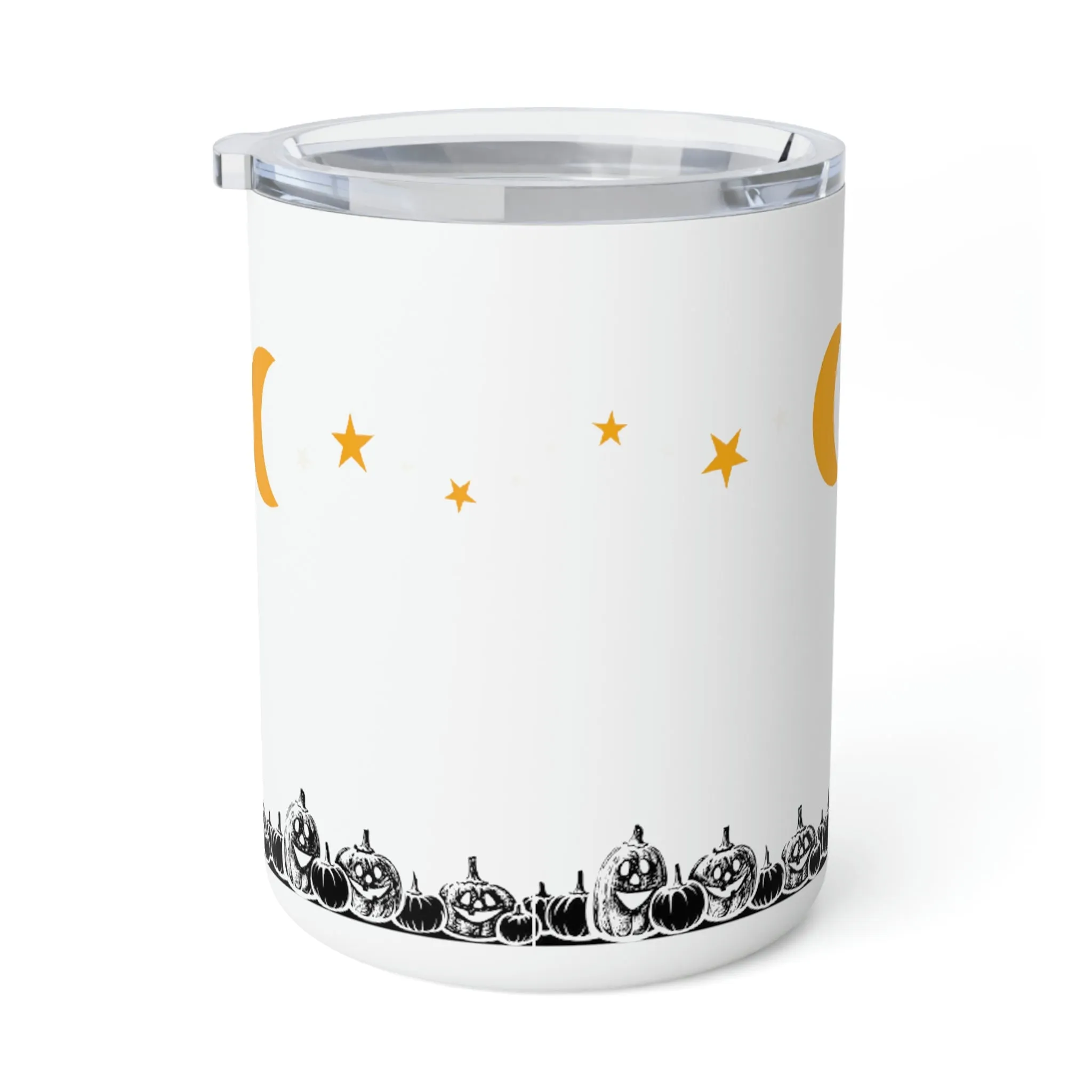 Pumpkin patch at night Insulated Coffee Mug, 10oz