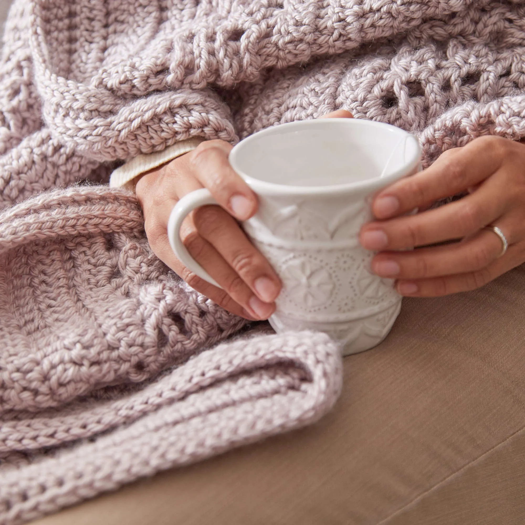 Red Heart Crochet Cozy Hygge Wrap