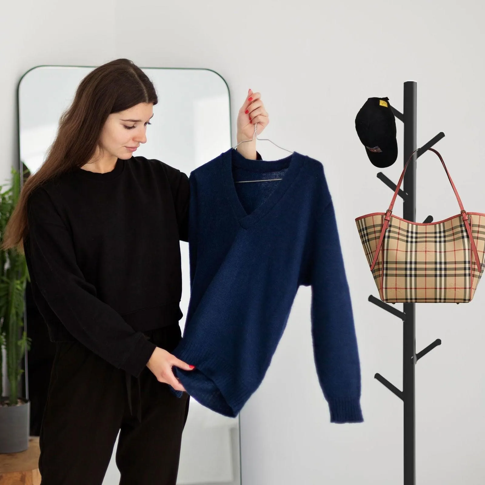 SG Traders™ Wooden Coat Stand