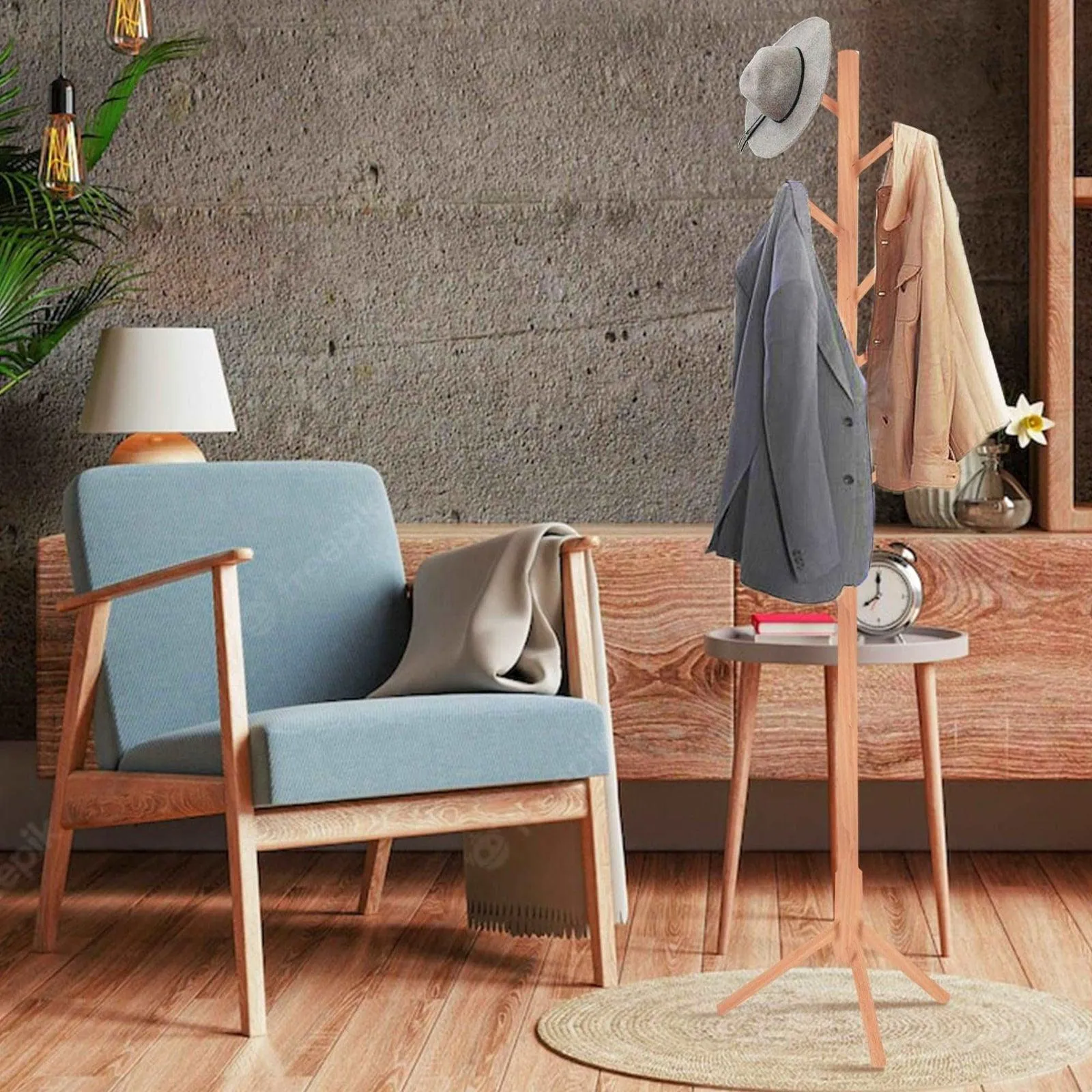 SG Traders™ Wooden Coat Stand