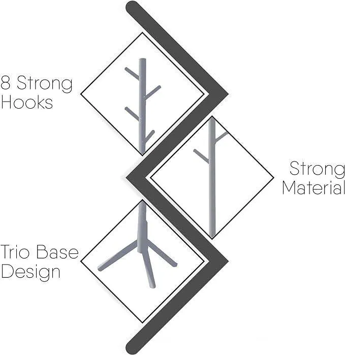 SG Traders™ Wooden Coat Stand
