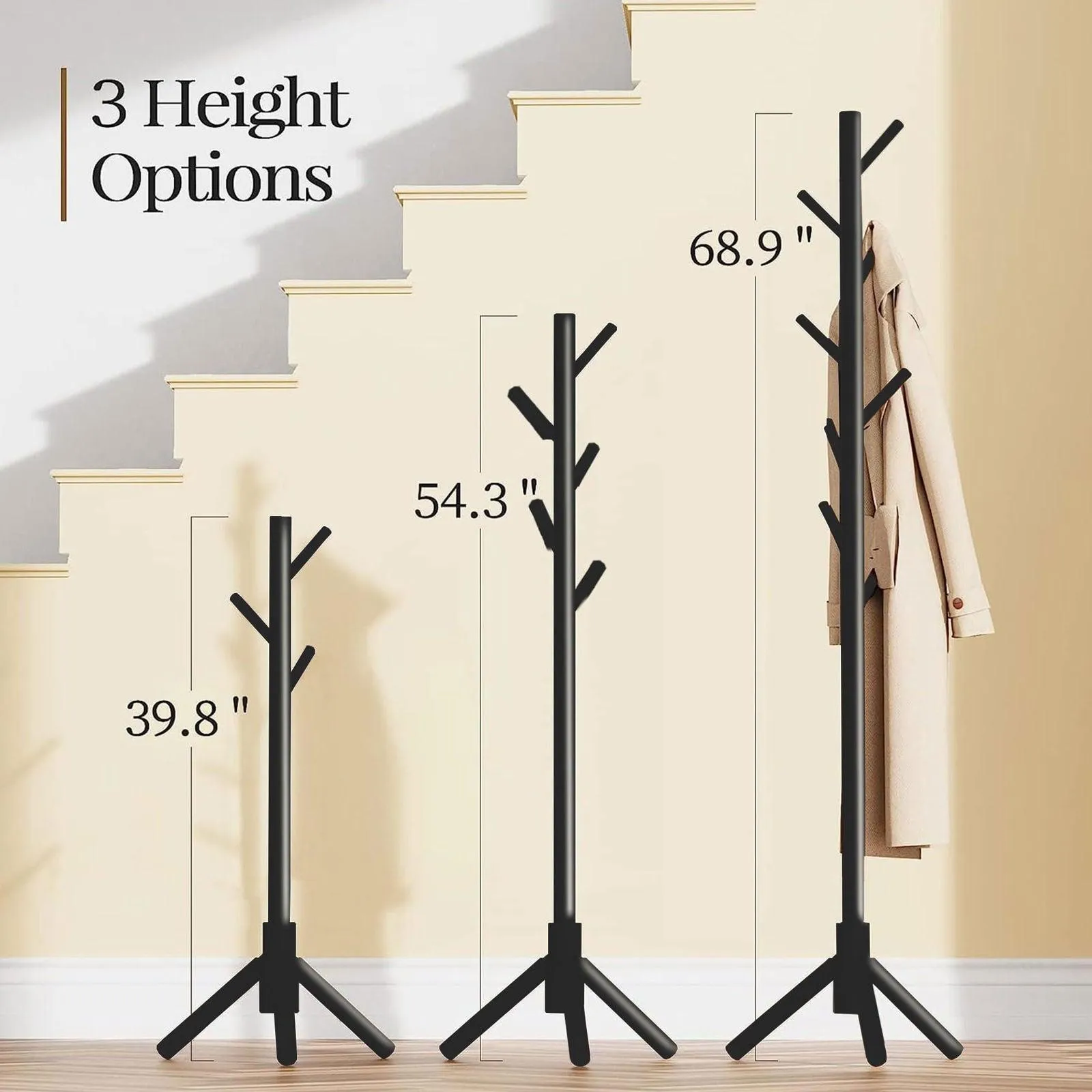 SG Traders™ Wooden Coat Stand