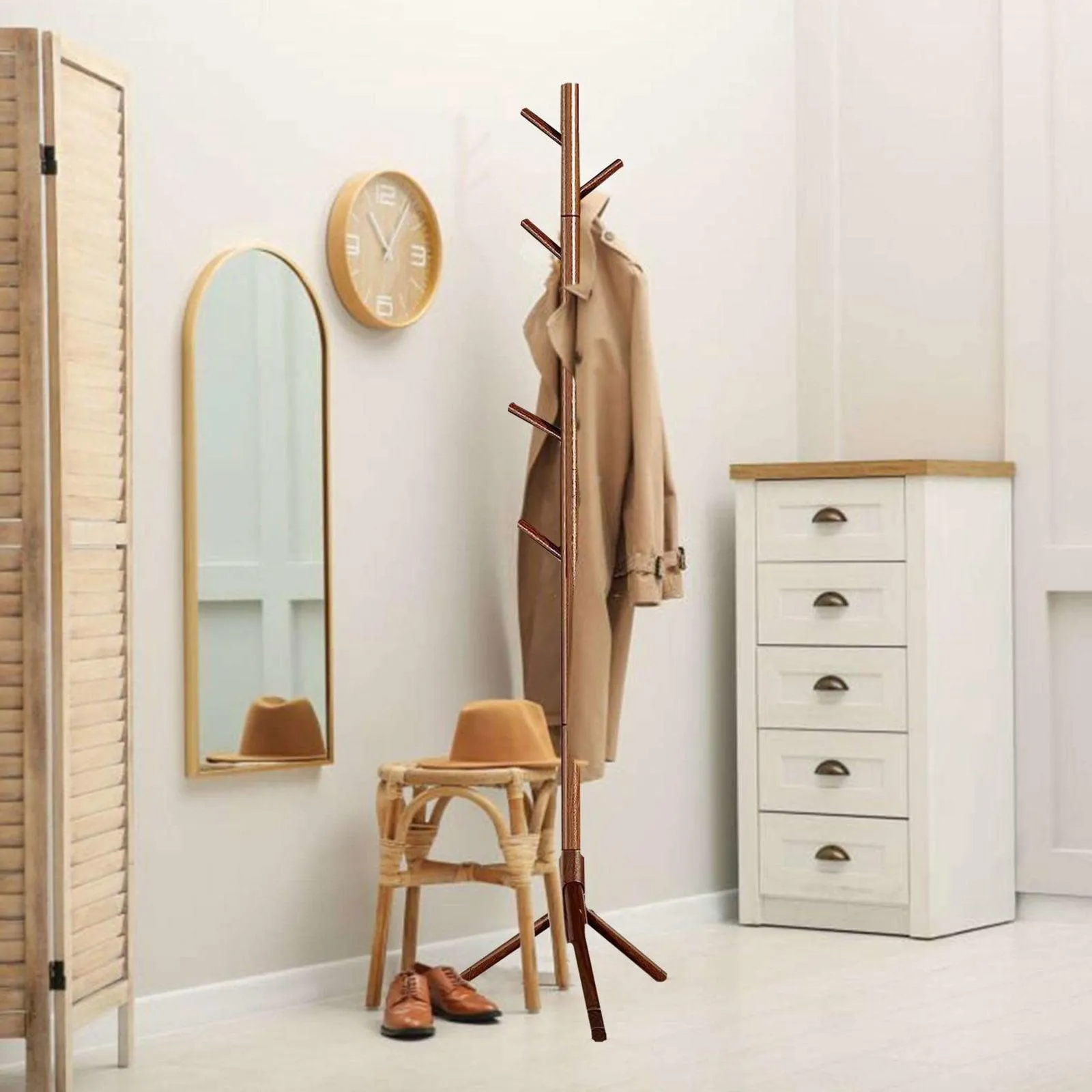 SG Traders™ Wooden Coat Stand