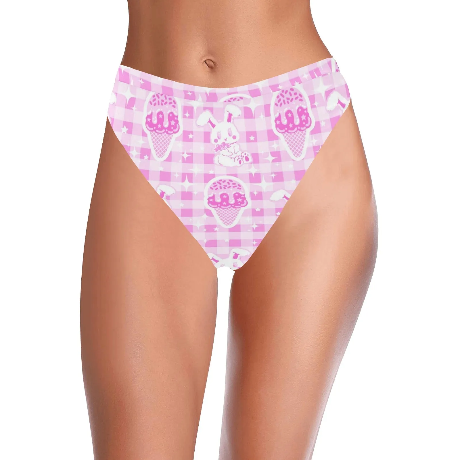 Sparkle Sweets High-Waisted High-Cut Bikini Bottom