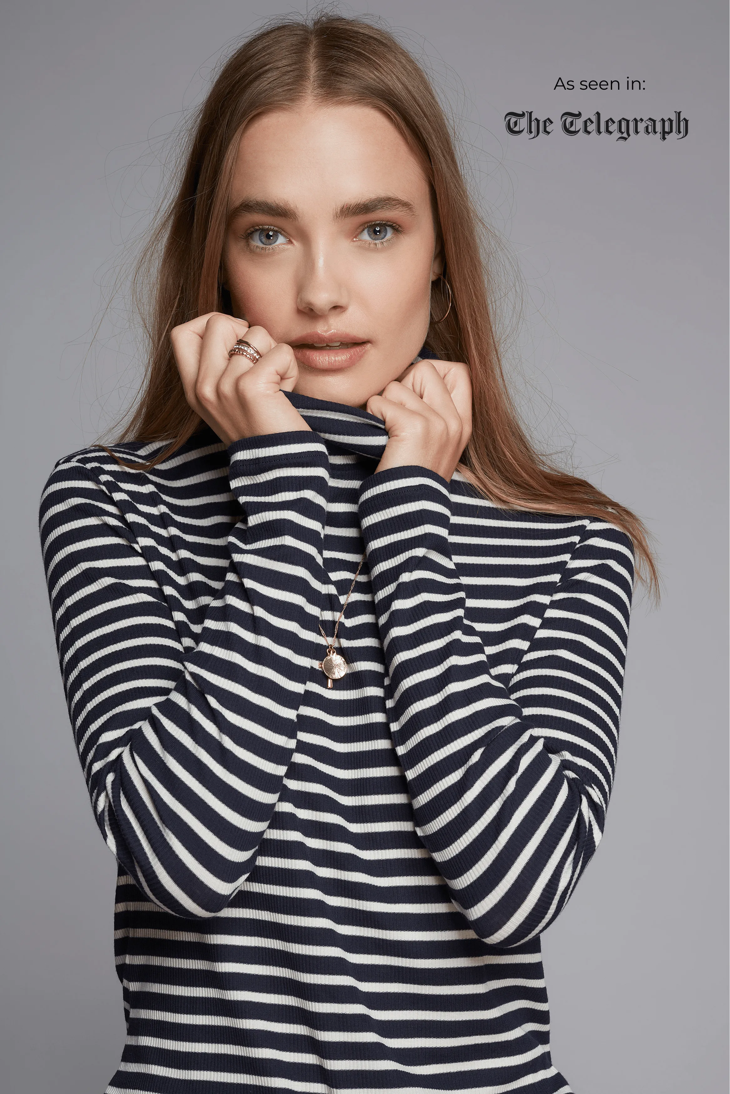 Striped Cotton Roll Neck | Multiple Colours