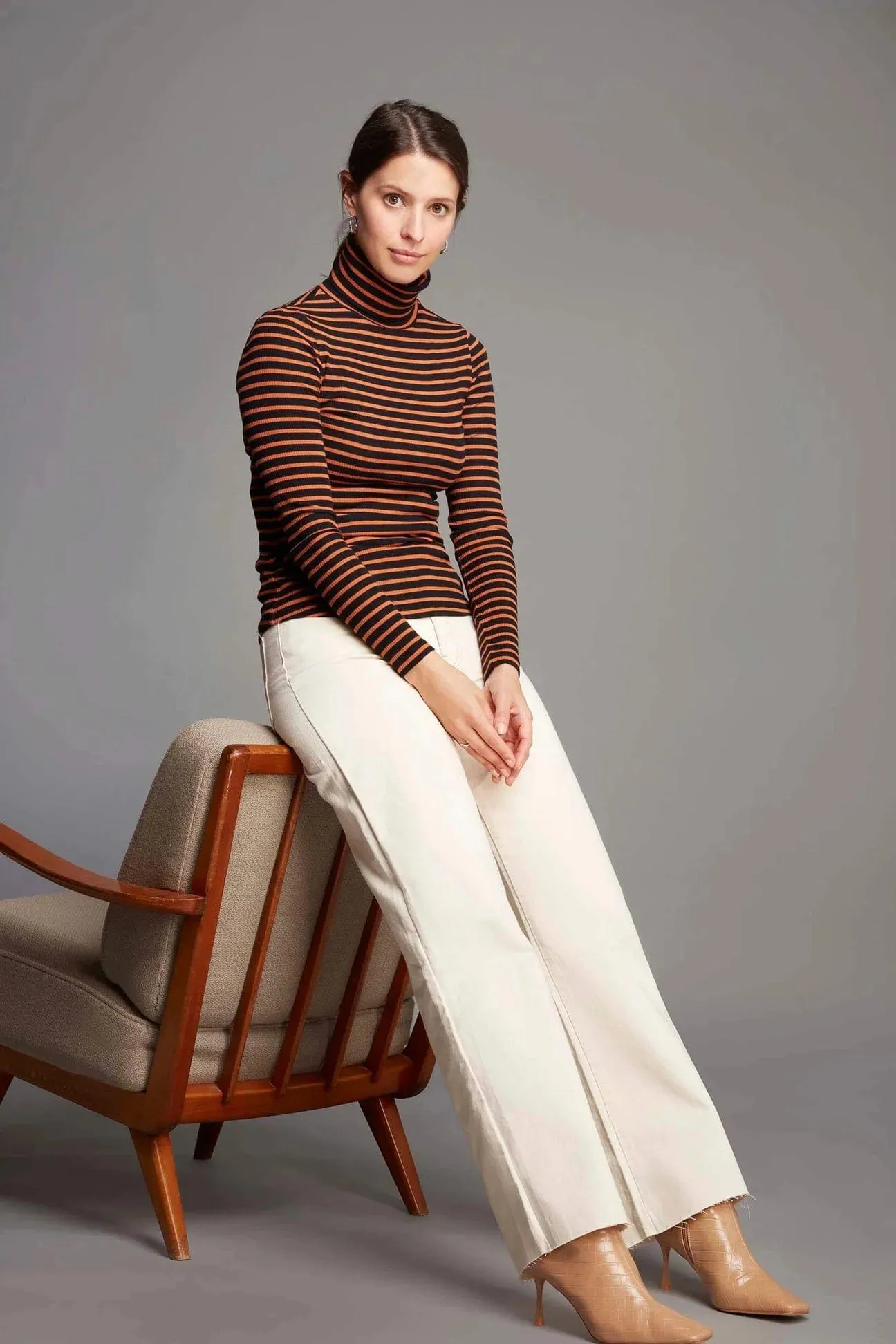 Striped Cotton Roll Neck | Multiple Colours