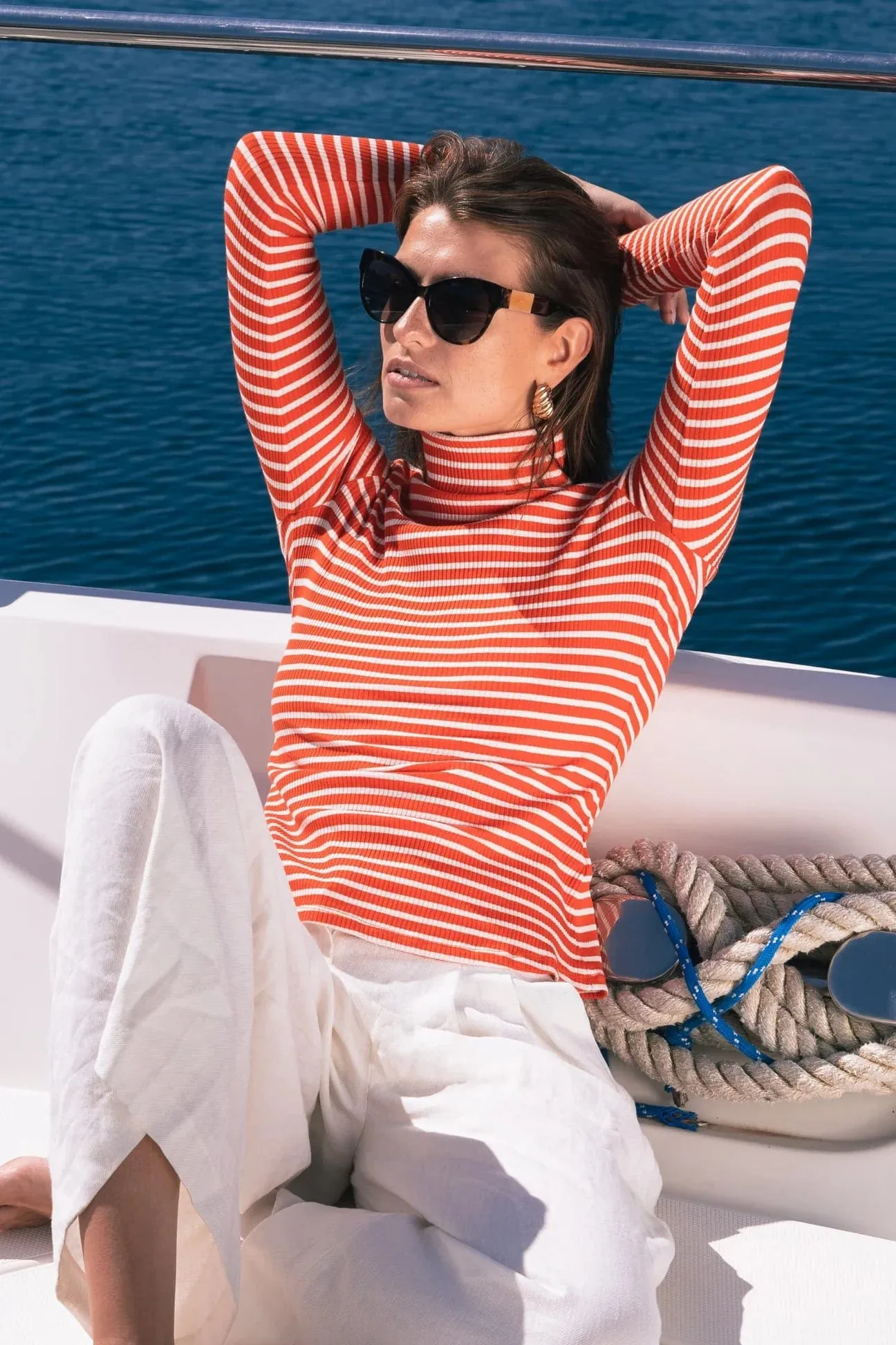 Striped Cotton Roll Neck | Multiple Colours