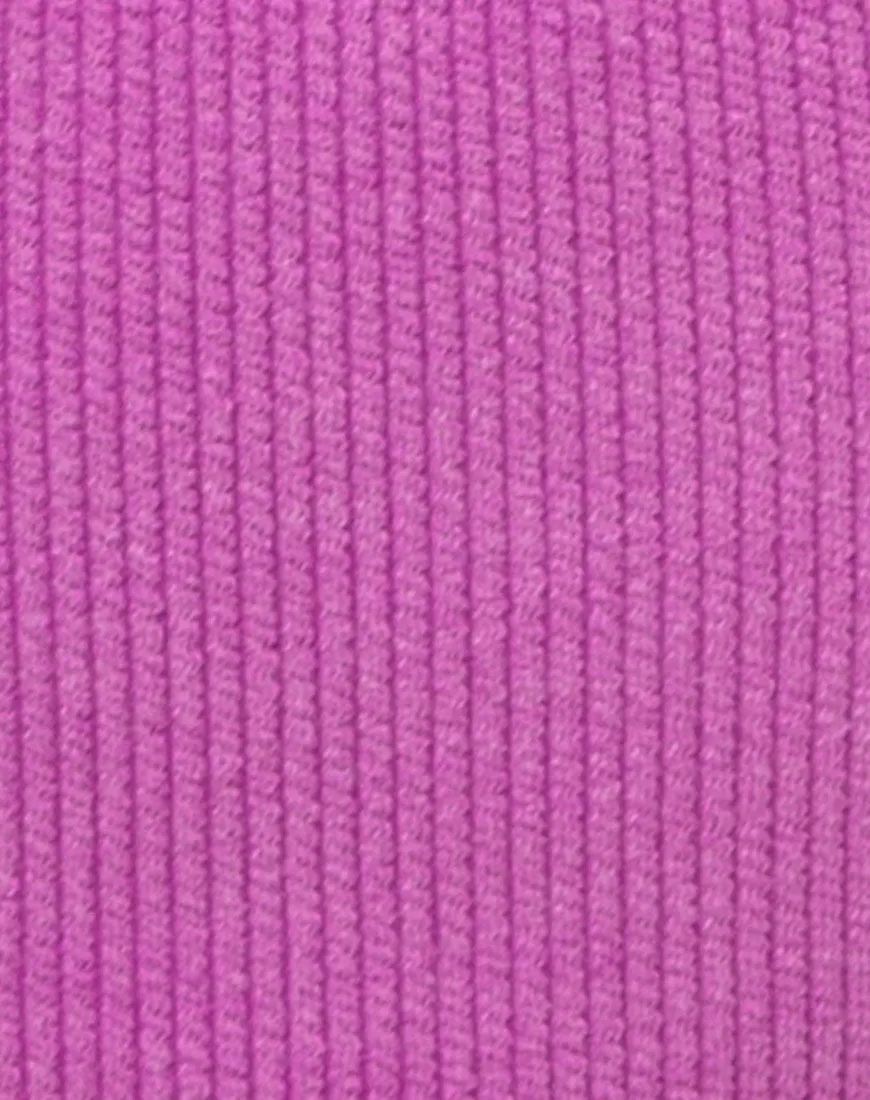 Taya Bikini Bottom in Crinkle Rib Violet