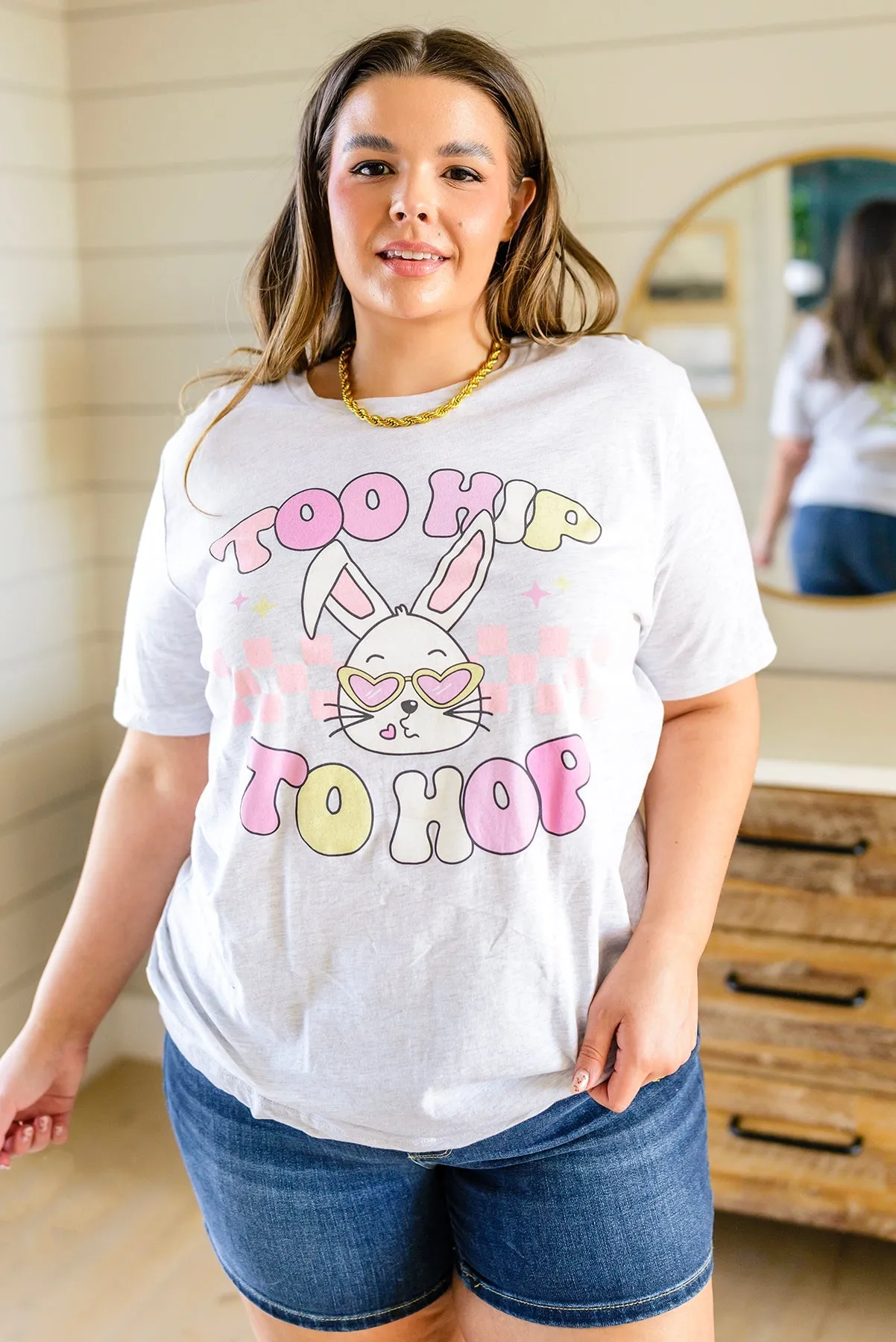 Too Hip To Hop Pastel Bunny Graphic Tee