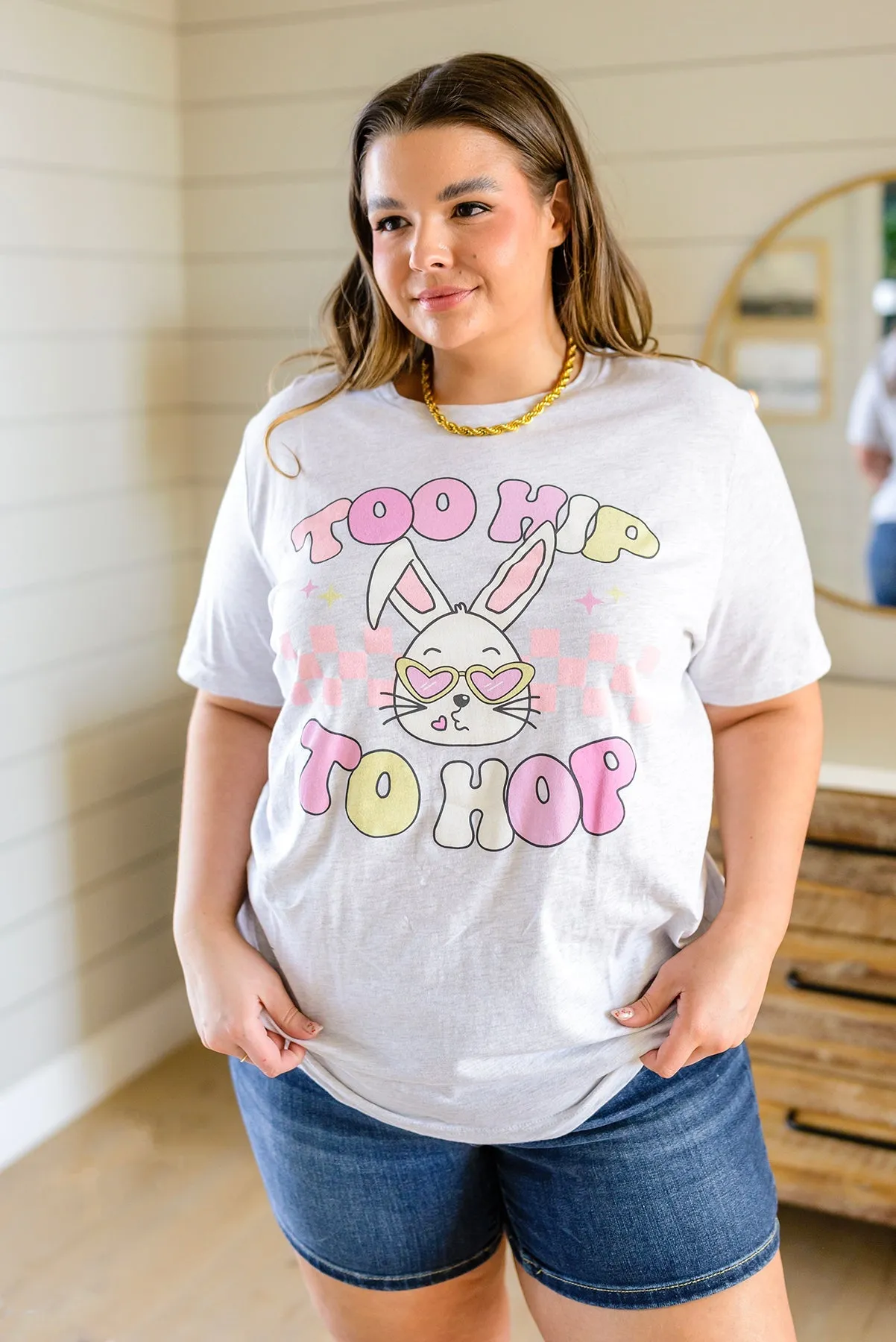 Too Hip To Hop Pastel Bunny Graphic Tee