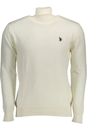 U.S. POLO ASSN. White Cotton Men Sweater