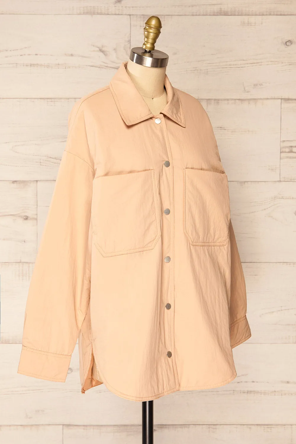 Vilanova Pink | Slightly Padded Shacket w/ Front Pockets