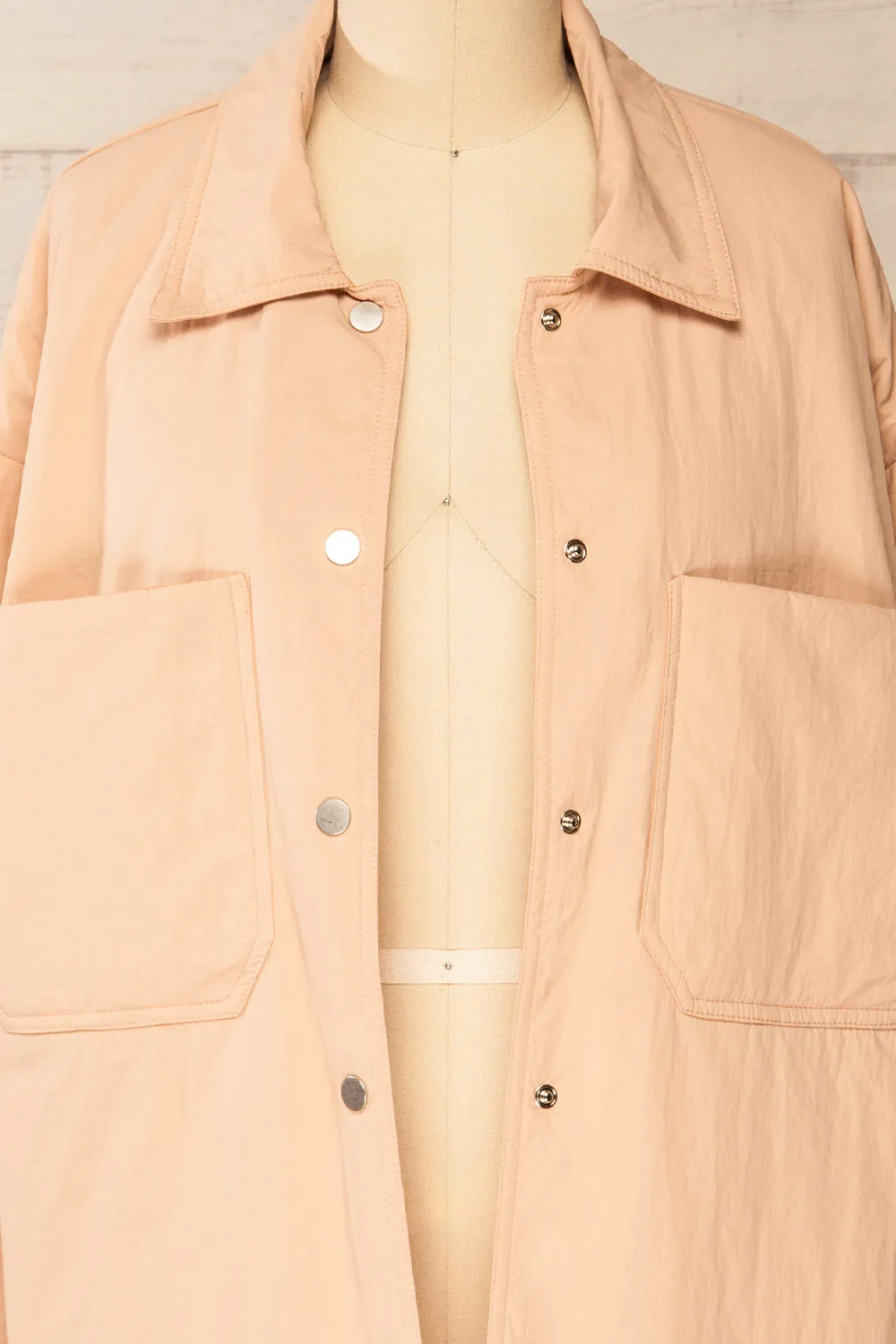 Vilanova Pink | Slightly Padded Shacket w/ Front Pockets