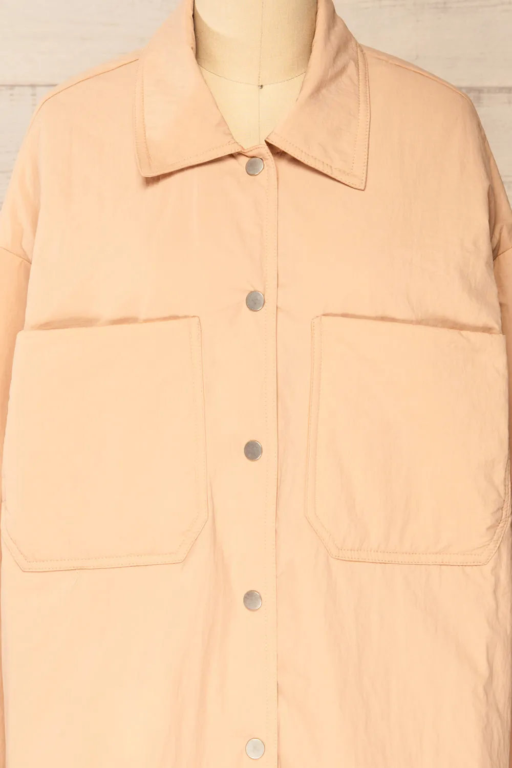 Vilanova Pink | Slightly Padded Shacket w/ Front Pockets