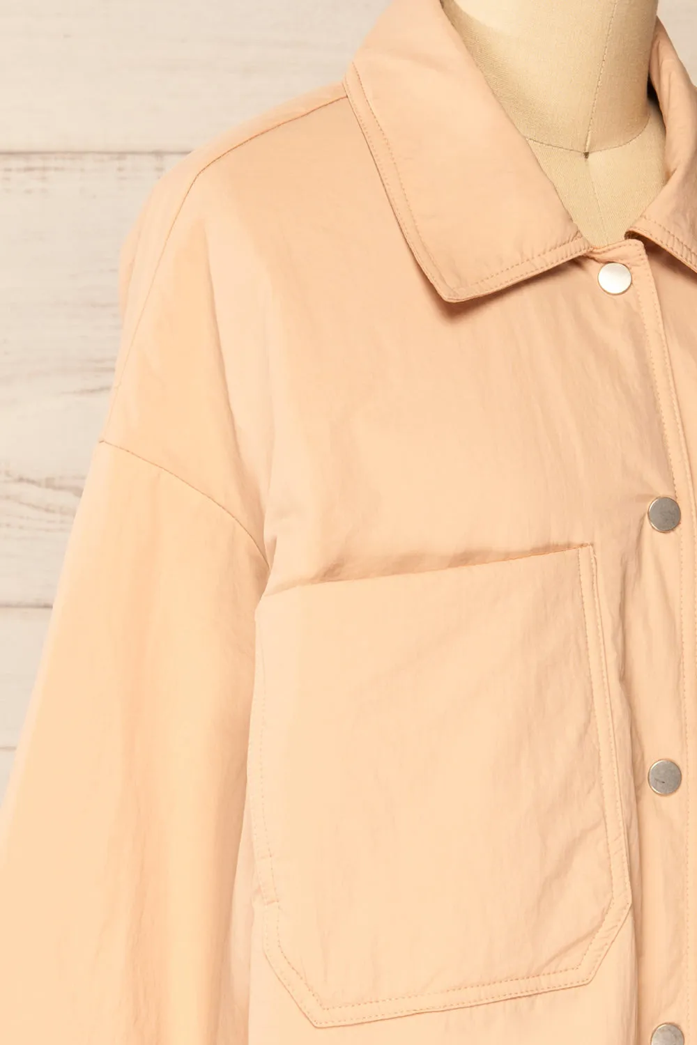 Vilanova Pink | Slightly Padded Shacket w/ Front Pockets