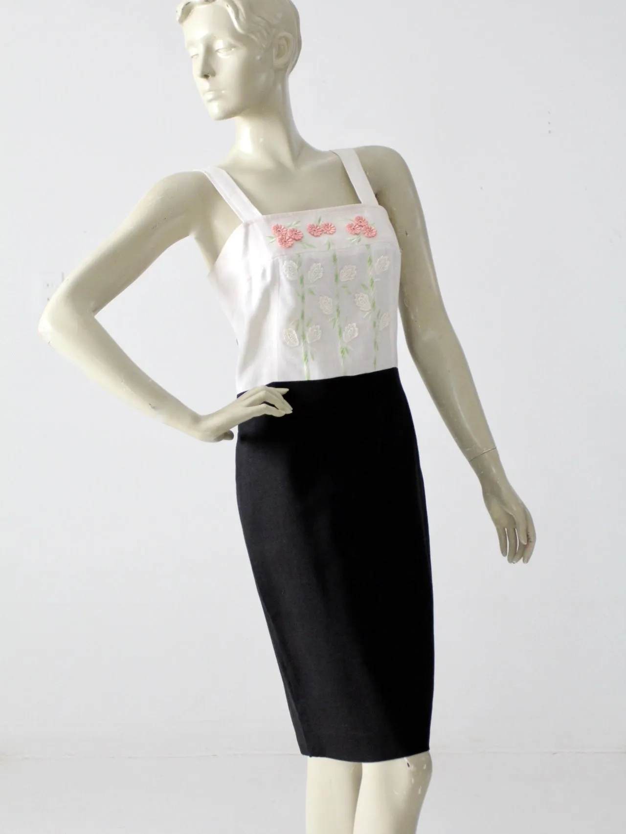 vintage 80s linen sundress