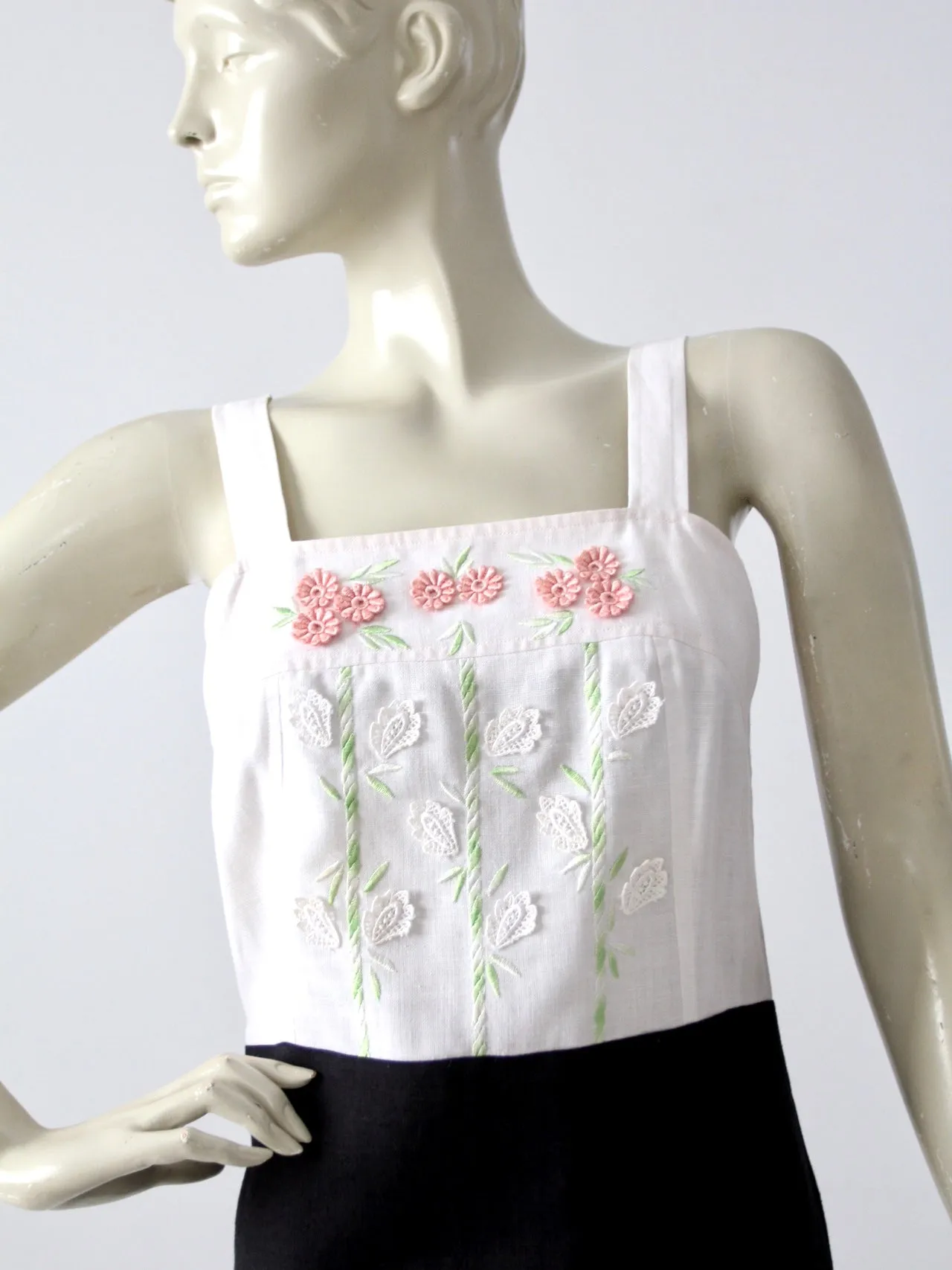 vintage 80s linen sundress