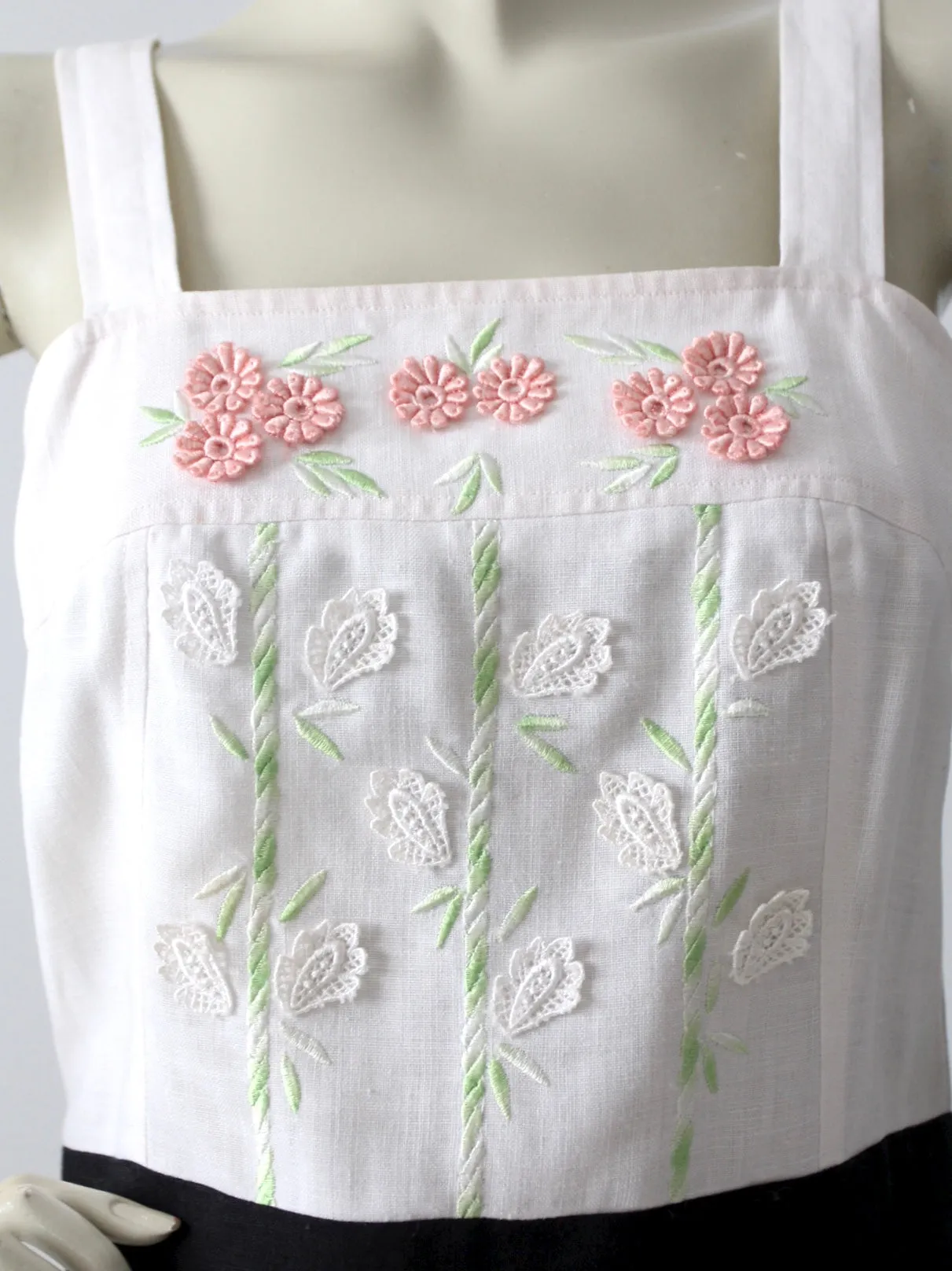 vintage 80s linen sundress