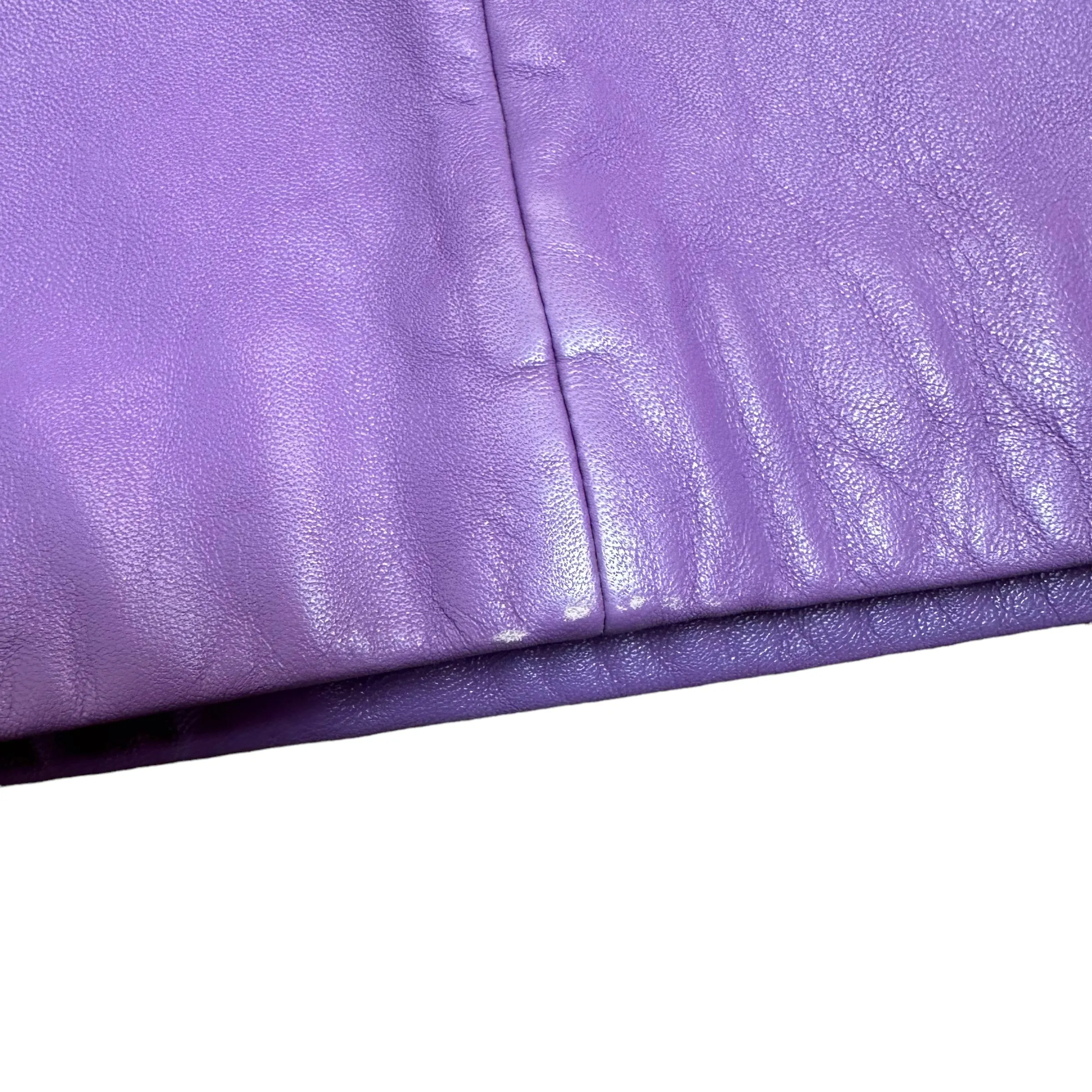 Vintage Y2K Pelle Studio Wilsons Purple Lilac Lavender Leather Skirt 10
